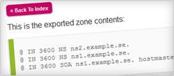 Export zone data