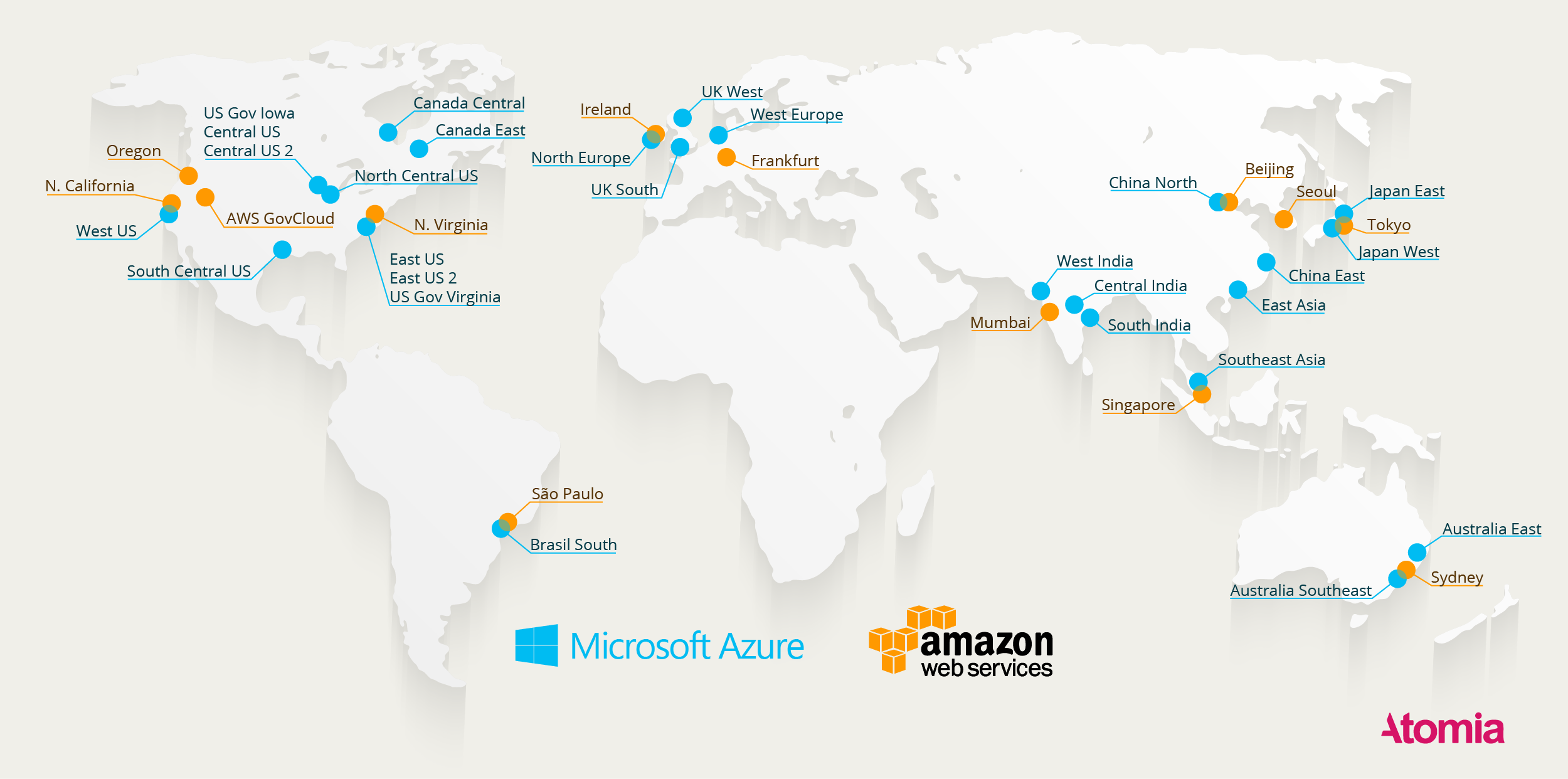 aws azure dc map