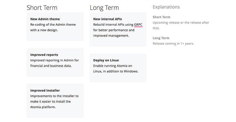 Our current roadmap